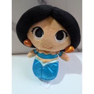 Disney Jasmine Plush Doll Toy 7" Cute & Cuddly Princess With Black Hair & Blue D